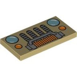 87079pb1347-2 Tegel 2x4 met front jeep crème NIEUW *0K000