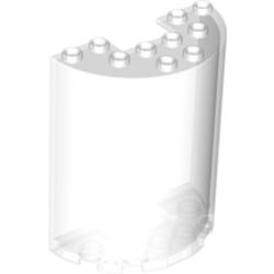 87926-12G Cylinder, half 3x6x6 met 1x2 uitsnede transparant gebruikt *