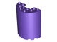87926-89 Cylinder, half 3x6x6 met 1x2 uitsnede paars, donker NIEUW *