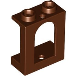 90195-88 Raam 1x2x2 kasteel met halfrond raam bruin, roodachtig NIEUW *1B280
