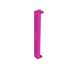 91176-47 Pilaar 2x2x13 met 5 pins gat roze, donker NIEUW *