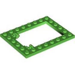 92107-36 Platte plaat 6x8 met trapgat voor luik lnge scharnier groen, helder NIEUW *3R0000