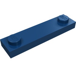 92593-63 Platte plaat 1x4 twee noppen buitenkant blauw, donker NIEUW *1B352
