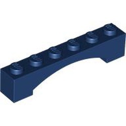 92950-63 Steen, boog 1x6x1 hoog VERHOOGDE BOOG blauw, donker NIEUW *1B387