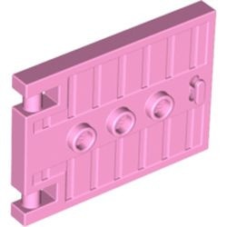 93096-104G Deur 1x5x3 met 3 noppen en hendel roze, helder gebruikt *1C032