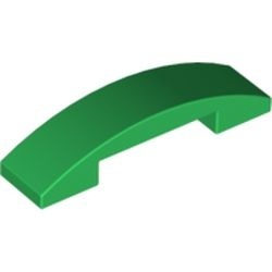 93273-6 Dakpan gebogen 1x4 DUBBEL geen noppen bovenop groen NIEUW *1B101