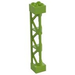 95347-34 Pilaar 2x2x10 TYPE 4 vakwerk driehoekig open alle zijden DRIE SECTIES lime NIEUW *2B071