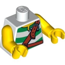 973pb0521c01-1 Torso, piraten shirt met groene strepen wit NIEUW *0B0000