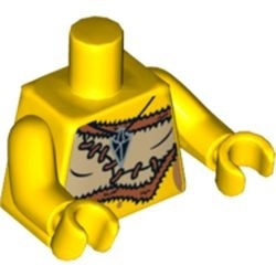 973pb0933c01-3 Torso, dierenkleed top met amulet (col05-5/col069) geel NIEUW *0B0000