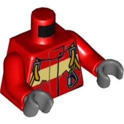 973pb1010c01-5 Torso, brandweerjas met streep rood NIEUW *0B0000