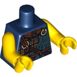 973pb1062c01-63 L061 Donkerblauwe torso donkergroene kilt gele armen blauw, donker NIEUW *0B0000