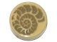 98138pb025-2 Tegel 1x1 ROND met fossiel ammoniet crème NIEUW *0L0000