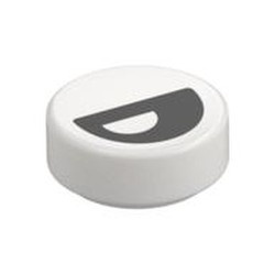 98138pb366 Tegel 1x1 rond Half open oog wit NIEUW *0L0000