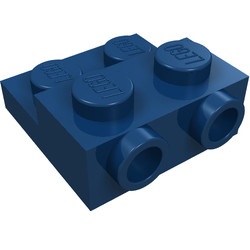 99206-63 Platte plaat 2x2x2/3 met 2 noppen zijkant blauw, donker NIEUW *1B327