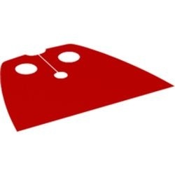 99464-5 Cape standaard ZEER KORT (textiel) rood NIEUW *0T0000
