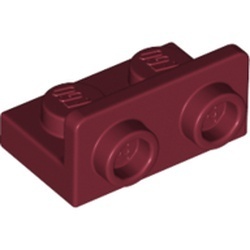 99780-59 Verbindingsplaat 1x2- 1x2 OMGEKEERD rood, donker NIEUW *1B259