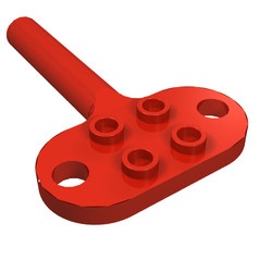 bb0047-5G Windup Motor 1980s sleutel rood gebruikt *5S035