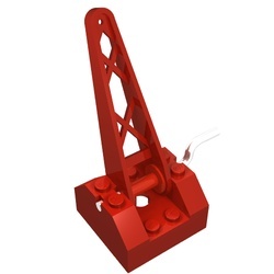 bb0073-5G Slangenhouder 4x4x2 met kraanarm (PAKKETPOST) rood gebruikt *0D000