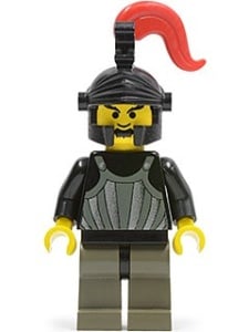 cas243G Frechts Knights - Knight 1, met rode helm Medium Plume gebruikt *0M0000