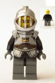 cas334G Fantasy Era- Knecht met borstplaat, helm met grill gebruikt *0M0000