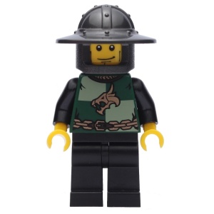 cas465G Drakenridder met wijde helm en lijnen op wangen gebruikt *0M0000