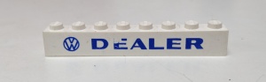 crssprt01pb23-1G Steen 1x8 ZONDER bodemtubes VW DEALER wit gebruikt *5V07-03