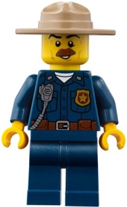 cty0870 Mountain Police- Chief hoed brede rand NIEUW *0M0000