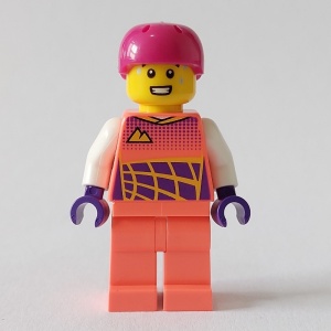 cty1470 Wielrenner met raceshirt en magenta helm NIEUW *0M0000