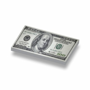 CUS7006 Tegel 1x2 Biljet 100 dollar crème *0A000