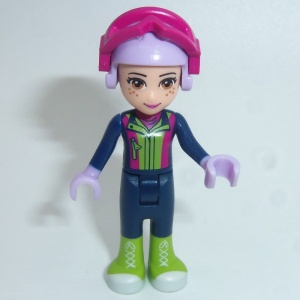 frnd221 Friends- Mia, donkerblauwe broek, helm en sneeuwbril NIEUW *2M0000