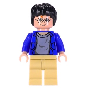 hp059G Harry Potter, blauw Open Shirt Torso, Tan benen, Light Flesh Hands & Head (set 4755) gebruikt *0M0000