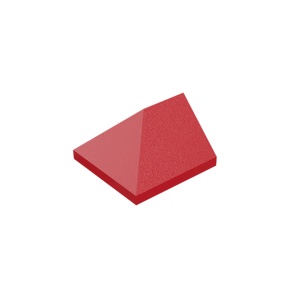 HU008 DAKPAN 2x2 45 graden nok eindstuk DUPLO compatible rood NIEUW *