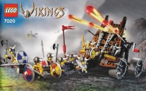 INS7020-G 7020 BOUWBESCHRIJVING- Army of Vikings with Heavy Artillery Wagon gebruikt *