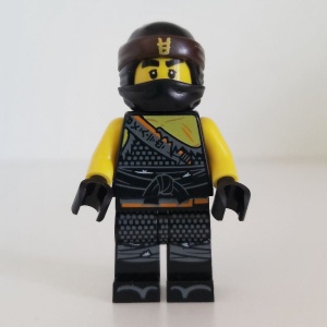njo472G Ninjago: Skylor- Hunted, Gold asian Symbol on bandada gebruikt *0M0000
