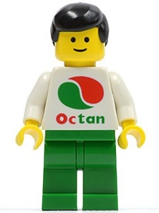 oct004G Octan - Jas met OCTAN Logo, zwart haar, groene benen gebruikt *0M0000