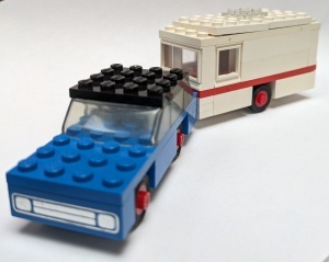 Set 656-G Car and Caravan, zonder doos gebruikt * - Img 2