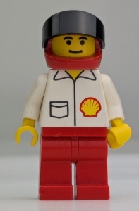 shell007G Shell - Jas met klein SHELL logo, rode benen, rode helm gebruikt *0M0000
