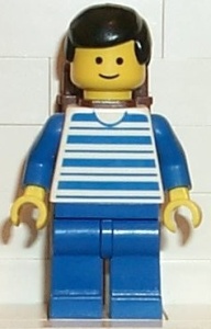 trn038G Horizontal Lines blauw - blauw armen - blauw benen, Zwarte Male Hair gebruikt *0M0000