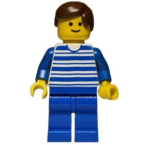 trn039G Horizontal Lines blauw - blauw armen - blauw benen, bruine Male Hair gebruikt *0M0000