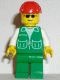 trn074G Groen jas met twee grote zakken - groene benen, rode Construction helm gebruikt *0M0000 - Img 2