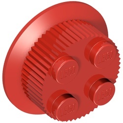Wheel1a-G Treinwiel klassiek met 2x2 4 noppen met tractie rood gebruikt *5W000 - Img 2