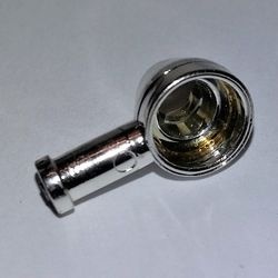 x123-22G Paal lengte 1 met lichthouder chrome zilver gebruikt *1E015