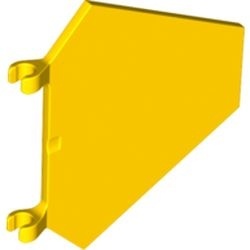 x1435-3G Vlag 5x6 6 hoeken geel gebruikt *0L0000
