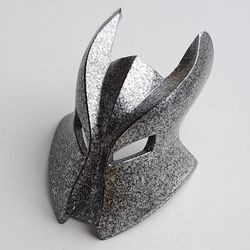 x1554-111 Groot masker, Vladek zwart-zilver gespikkeld NIEUW *0D000