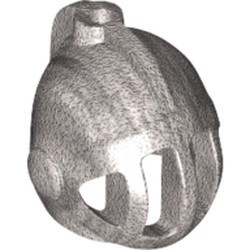 x167-67 Ridderhelm met visier met spijlen zilver, metallic NIEUW *0L0000