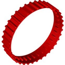 x1681-5G Rupsband 36 secties rood gebruikt *5W000