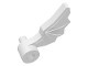 x46-1G Pluim- drakenvleugel links (pin naar voren) wit gebruikt *0L0000