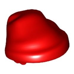 x70-5 Hoed van gedraaide doek rood NIEUW *0L0000