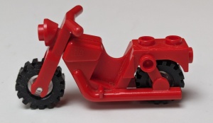 x81c02-5G Motorfiets met transparante wielvelgen rood gebruikt *1D038