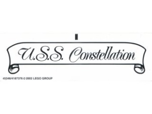 10021stk01 STICKER 10021 U.S.S. Constellation (iets kreukel, weg te strijken) NIEUW *0S0000